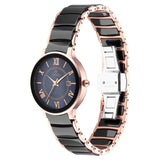NR95016WD01 Titan Black Dial Stainless Steel & Ceramic Strap Watch for Women