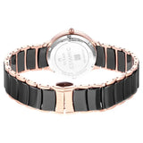 NR95016WD01 Titan Black Dial Stainless Steel & Ceramic Strap Watch for Women