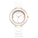95189KC01 Titan Ceramics White Dial Analog Ceramic Strap watch for Women