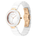 95189KC01 Titan Ceramics White Dial Analog Ceramic Strap watch for Women
