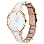 95213KD01 Titan MOP Dial Analog Steel and Ceramic Strap Watch for Women