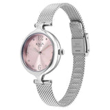 NT95268SM01 - Titan Raga Showstopper Quartz Analog Pink Dial Silver Metal Strap Watch