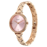 95286WM01 Titan Raga  Pink Dial Metal Strap Watch for Women