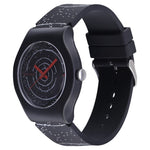 9915PP101 Analog Black Dial Silicone Strap Unisex Watch