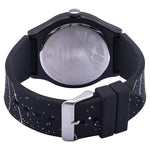 9915PP101 Analog Black Dial Silicone Strap Unisex Watch
