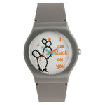 9915PP71 Grey Dial Silicone Strap Unisex Watch