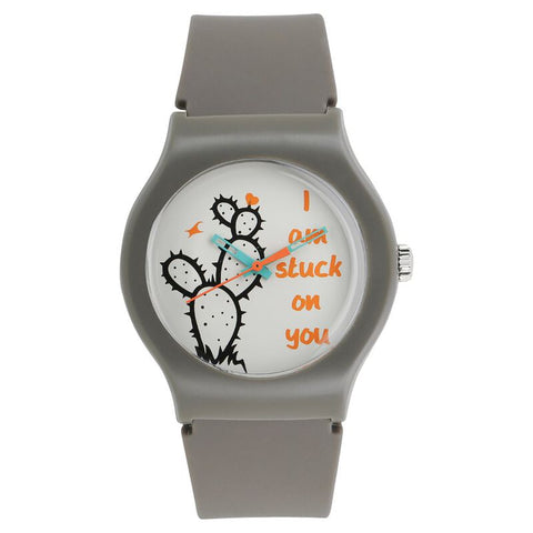 9915PP71 Grey Dial Silicone Strap Unisex Watch