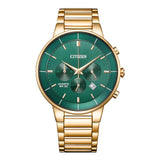 AN8223-54X - Citizen  Men  Green Dial Chronograph Stainless Steel Watch
