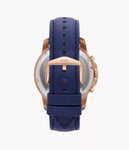 FS4835I FOSSIL Grant Chronograph Navy Leather Watch