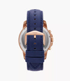 FS4835I FOSSIL Grant Chronograph Navy Leather Watch