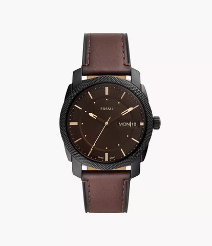 FS5901I Machine Three-Hand Date Brown Leather Watch