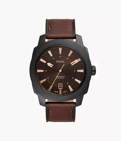FS5972I Machine Three-Hand Date Dark Brown LiteHide™ Leather Watch