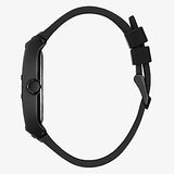 GUESS-BLACK CASE BLACK GENUINE LEATHER/SILICONE WATCH-GW0386G1