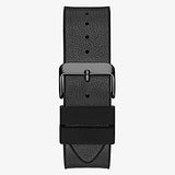 GUESS-BLACK CASE BLACK GENUINE LEATHER/SILICONE WATCH-GW0386G1
