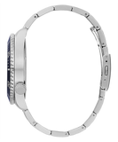 GUESS-SILVER TONE CASE SILVER TONE STAINLESS STEEL WATCH-GW0488G1