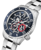 GUESS-SILVER TONE CASE SILVER TONE STAINLESS STEEL WATCH-GW0488G1