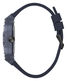 GUESS-NAVY CASE BLUE SILICONE WATCH-GW0499G1