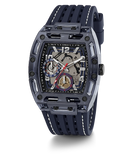 GUESS-NAVY CASE BLUE SILICONE WATCH-GW0499G1
