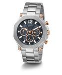 GUESS-SILVER TONE CASE SILVER TONE STAINLESS STEEL WATCH
-GW0539G1