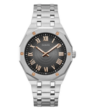 GUESS-SILVER TONE CASE SILVER TONE STAINLESS STEEL WATCH-GW0575G1