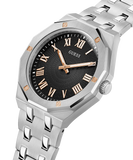 GUESS-SILVER TONE CASE SILVER TONE STAINLESS STEEL WATCH-GW0575G1