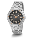 GUESS-SILVER TONE CASE SILVER TONE STAINLESS STEEL WATCH-GW0575G1