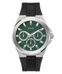 GW0799G3 GUESS Mens Black Silver Tone Multi-function Watch