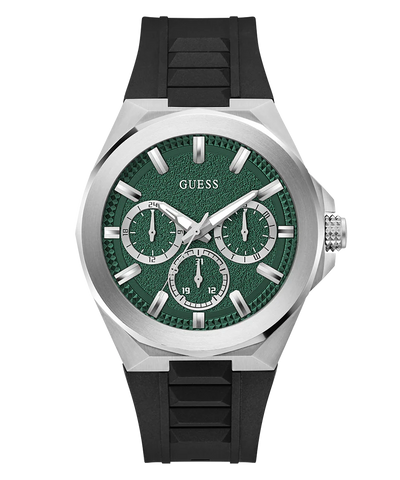 GW0799G3 GUESS Mens Black Silver Tone Multi-function Watch