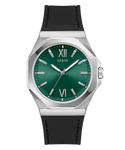 GW0850G1 GUESS Mens Black Silver Tone Analog Watch