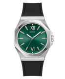 GW0850G1 GUESS Mens Black Silver Tone Analog Watch