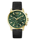 GW0901G4- Guess   Walker Men  Green Dial Analog Stainless Steel Watch