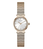 GW0866L3 - GUESS White Dial Stainless Steel Analogue Watch for Women