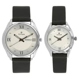 NT15782489SL03 - Titan Analog Silver Dial Couple watch