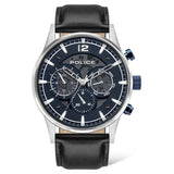 NTPLPEWJF2002801 - Police Black Dial Leather Strap Watch for Men