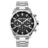 NTPLPEWJK2204201 - Police Black Dial Silver Strap Watch for Men