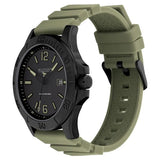 TH1791992 - Tommy Hilfiger  Black Dial Green Silicone Strap Watch For Men