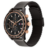 TH1792120W - Tommy Hilfiger  Black Dial Stainless Steel Strap Watch for Men