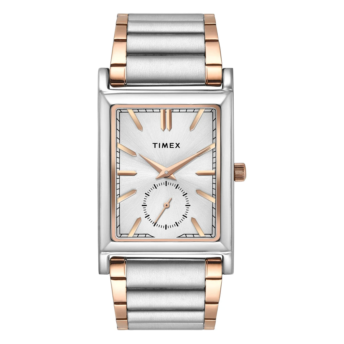 TIMEX - Buy TIMEX Silver Tone Rectangle Dial Analog Men's Watch ...