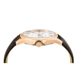 TW000X128 Timex Men Analog Silver Round Brass Dial Watch