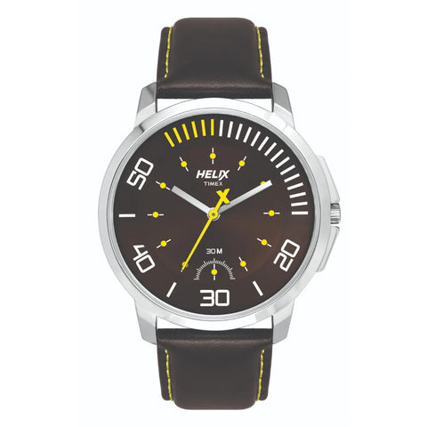 TW027HG06 Helix Analog Leather Watch Men