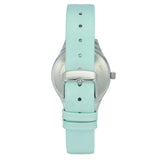 TW049HL05 Helix By Timex Green Round Analog Leather Watch Women