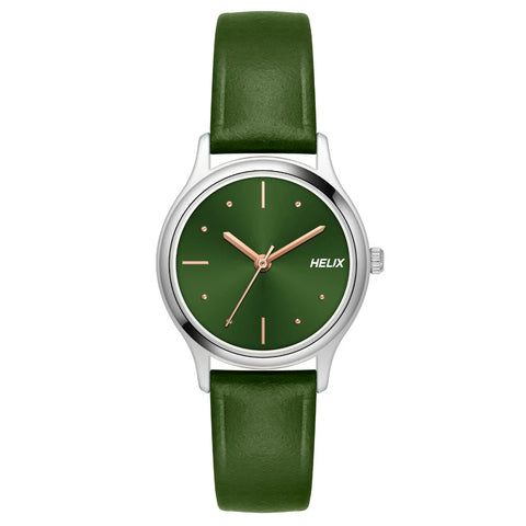 TW051HL01 Helix Analog Leather Watch Women