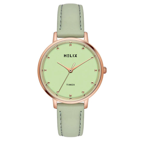 TW056HL00 Helix Analog Leather Watch Women
