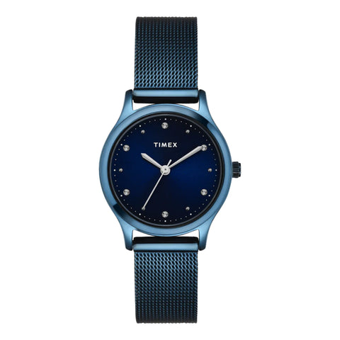 Timex Women Blue Round Analog Dial Watch- TW0TL8717