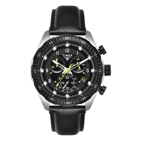 TIMEX Vector Men Black Round Chronograph Dial Analog Watch - TWEG26003