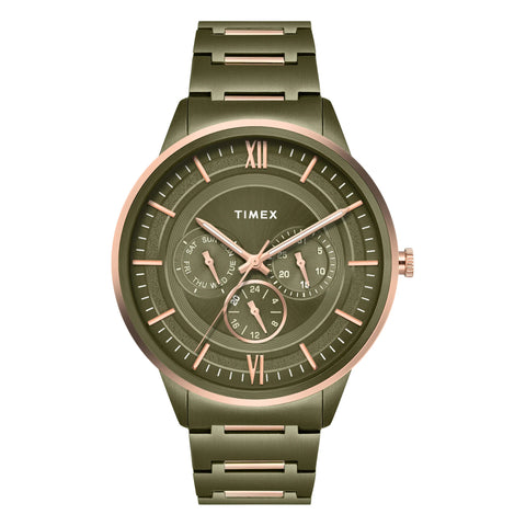 TIMEX Round Green Dial Analog Men's Watch - TWEG28002