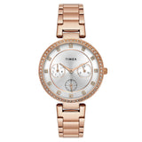 Timex Women Silver Round Dial Analog Watch - TWEL18702
