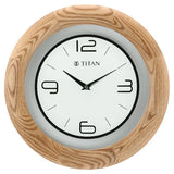 NBW0034WA01 Titan Wooden Brown Wall Clock with Glass Dial