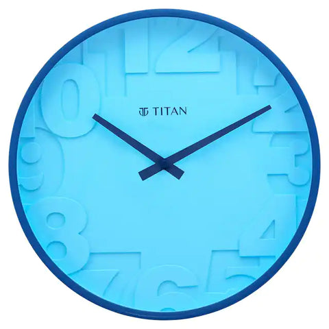 NCW0039PA02A Titan Contemporary Blue Wall Clock