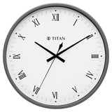 NCW0043PA05A Titan 29.5 cm White Wall Clock: Silent Sweep Technology for Tranquil Living